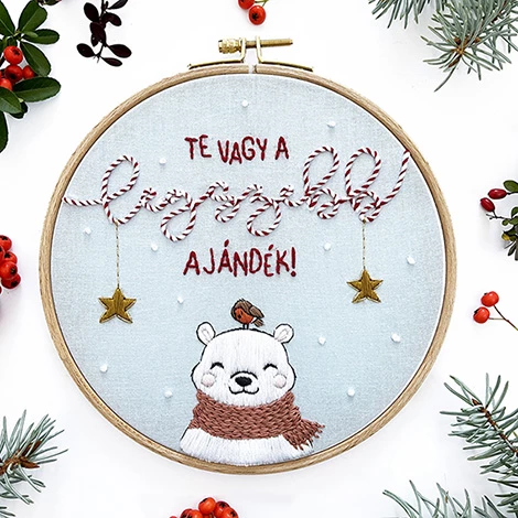 hímzőkészlet, hímző szett, modern hímzés, hímzőfonál, hímzőkeret