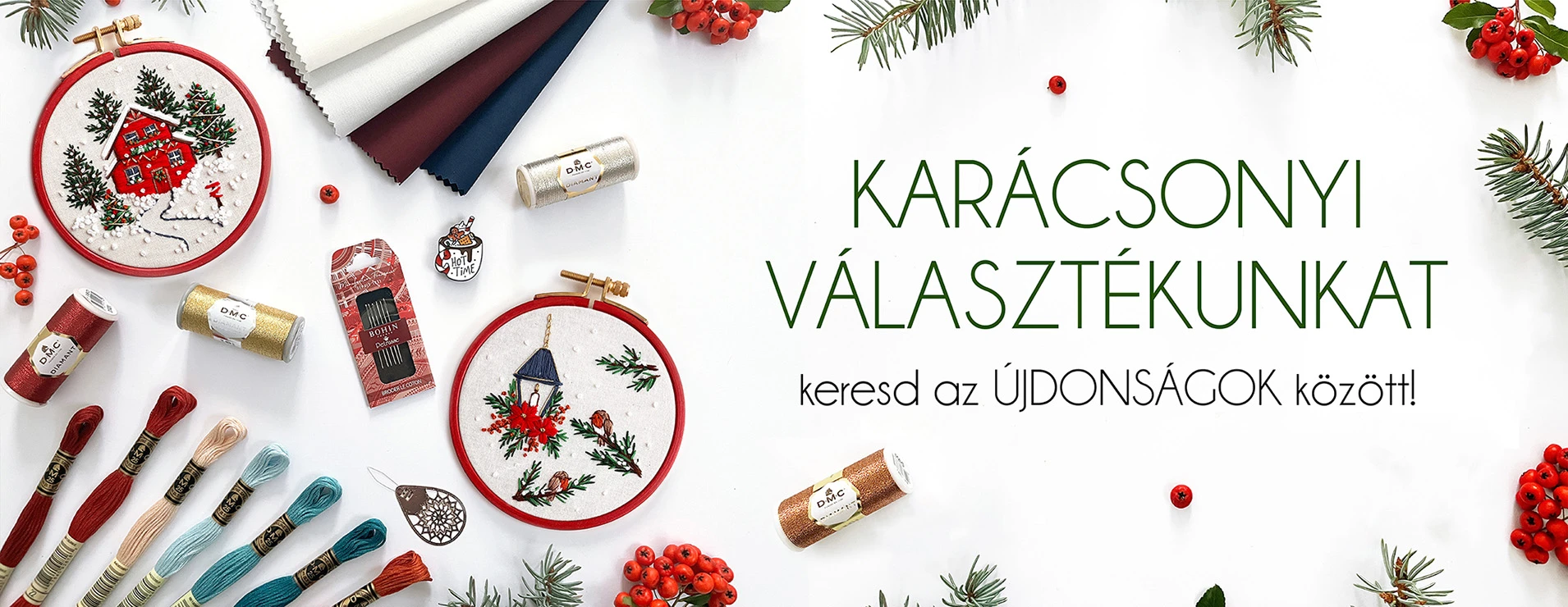 modern hímzés; hímzés, karácsonyi hímzés, hímzőkészlet, hímzőfonál, hímzőminta, hímző szett