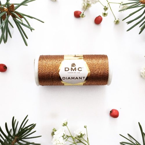 DMC Diamant csillogó hímzőfonál - bronz színű