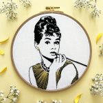 AUDREY HEPBURN PORTRAIT EMBROIDERY KIT