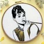 AUDREY HEPBURN PORTRAIT EMBROIDERY KIT