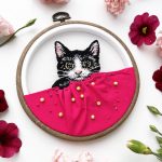 CHEEKY CAT EMBROIDERY KIT