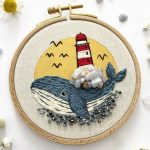 TRAVEL EMBROIDERY KIT - WHALE ADVENTURE