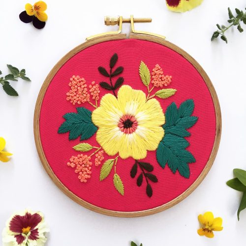 Summer Flower Embroidery Pattern (PDF)
