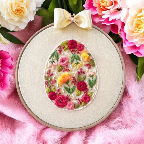 "HANDPAINTED EGG" PRINTED FABRIC