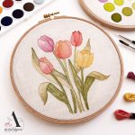 KEZDŐ AKVARELL - TULIPÁNOK FESTÉSE & HÍMZÉSE