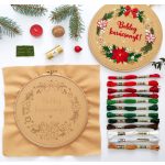 KARÁCSONYI KOSZORÚ HÍMZÉSE