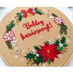 KARÁCSONYI KOSZORÚ HÍMZÉSE