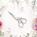 STORK EMBROIDERY-SCISSORS - LIGHT PURPLE COLOR