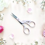 STORK EMBROIDERY-SCISSORS - LIGHT PURPLE COLOR