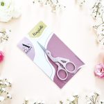 STORK EMBROIDERY-SCISSORS - LIGHT PURPLE COLOR