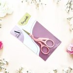 STORK EMBROIDERY-SCISSORS - PEACH COLOR