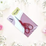 STORK EMBROIDERY-SCISSORS - Burgundy color