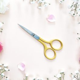 MUSTARD YELLOW COLOR EMBROIDERY SCISSORS