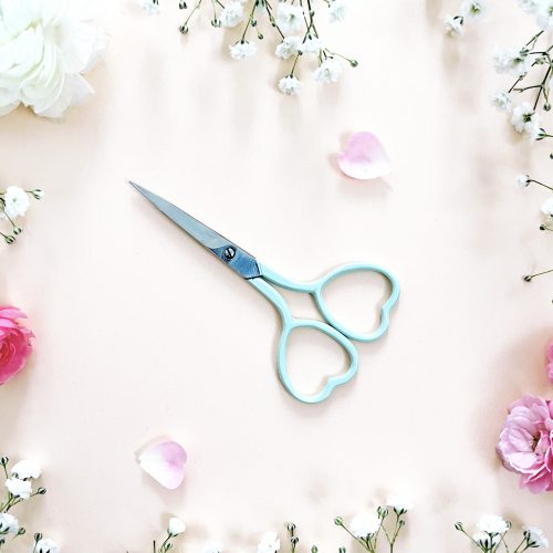 HEART EMBROIDERY SCISSORS - MINT GREEN COLOR