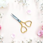 HEART EMBROIDERY SCISSORS - MUSTARD YELLOW COLOR