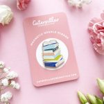  BOOKS MAGNETIC NEEDLE MINDER (Caterpillar Cross Stitch)