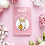 GORKY DOG MAGNETIC NEEDLE MINDER (Caterpillar Cross Stitch)